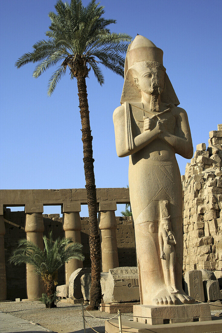 Statue of Ramesses II, Karnak temple, Luxor city, Egypt 