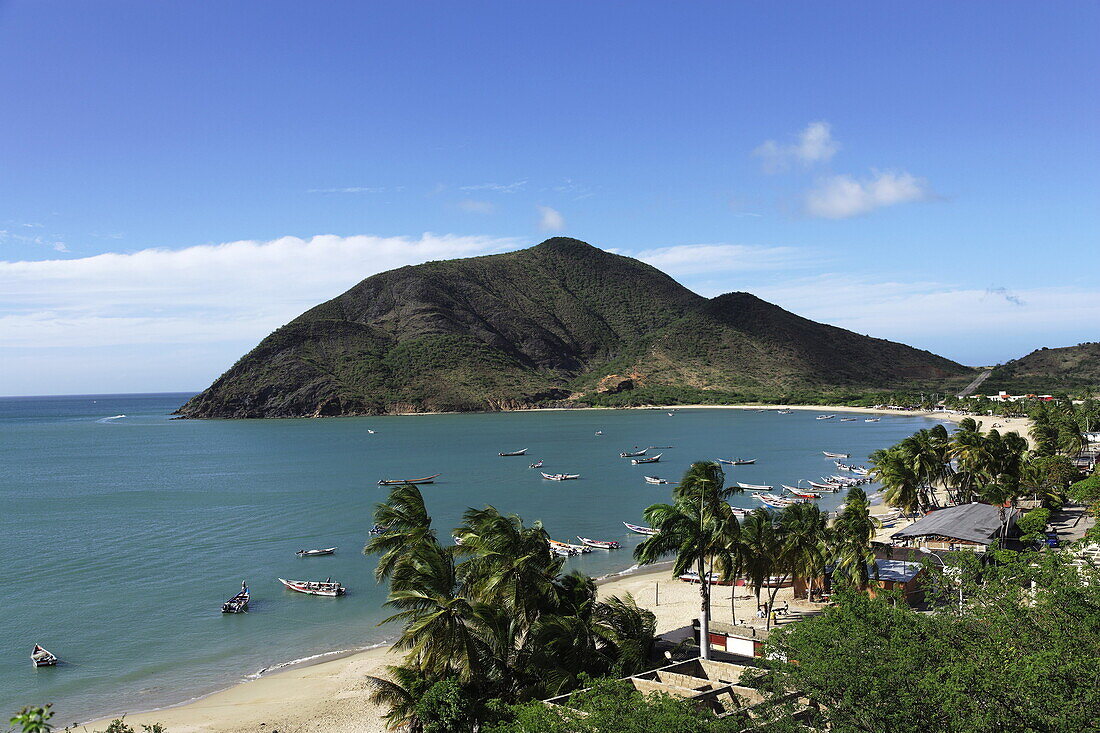 View over Playa Galera, Juangriego, Isla Margarita, Nueva Esparta, Venezuela