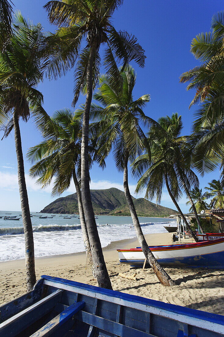 Fishing boats at Playa Galera, Juangriego, Isla Margarita, Nueva Esparta, Venezuela