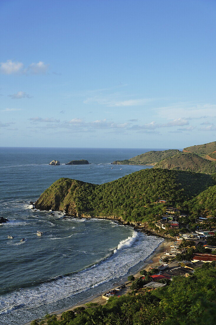 View over Playa Guayacan, Isla Margarita, Nueva Esparta, Venezuela