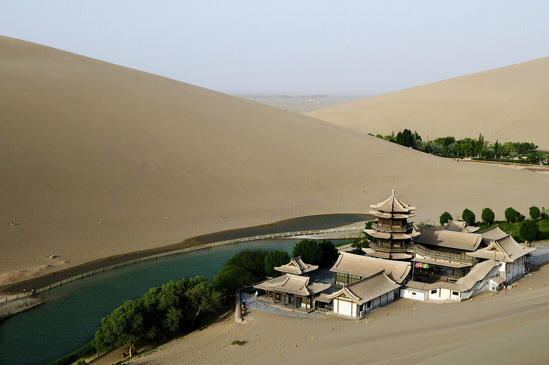 Amazing desert landscape in Gansu, China