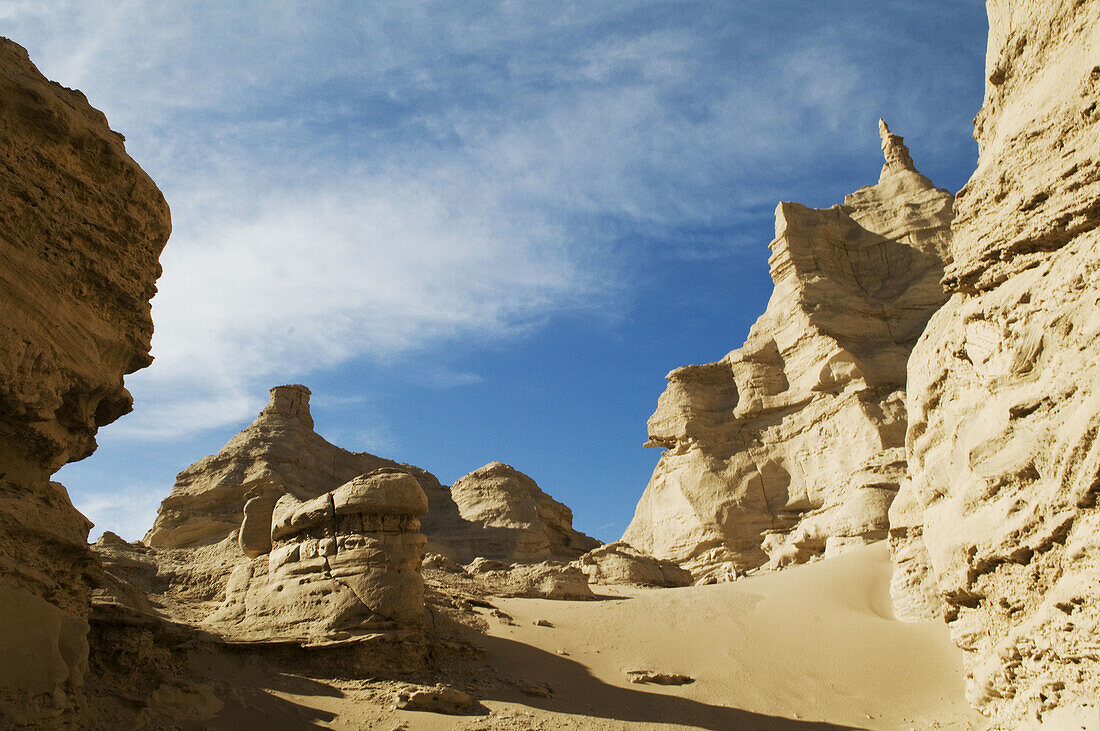 Amazing desert landscapes in Xinjiang, China