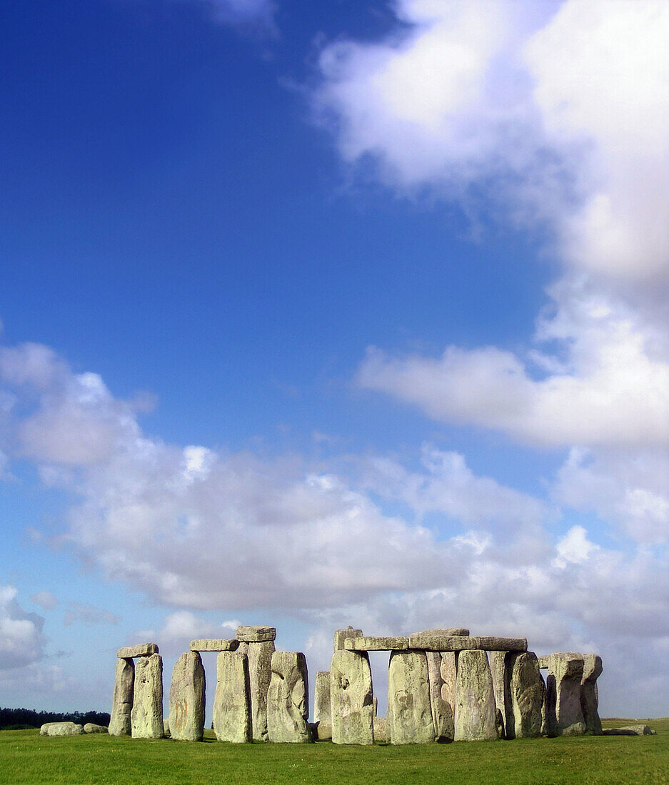 Stonehenge is a prehistoric monument located in the English county of Wiltshire, about 8 miles (13 km) north of Salisbury