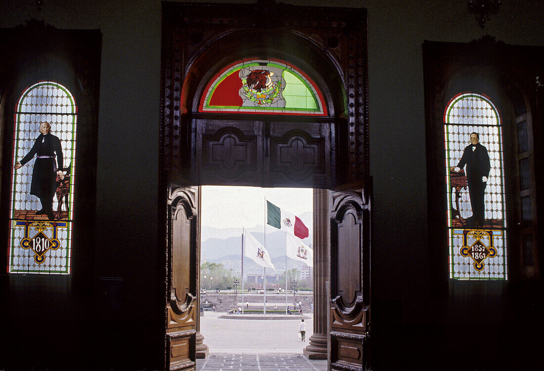 Palacio de Gobierno in the Macroplaza, Monterrey. Nuevo León, Mexico.