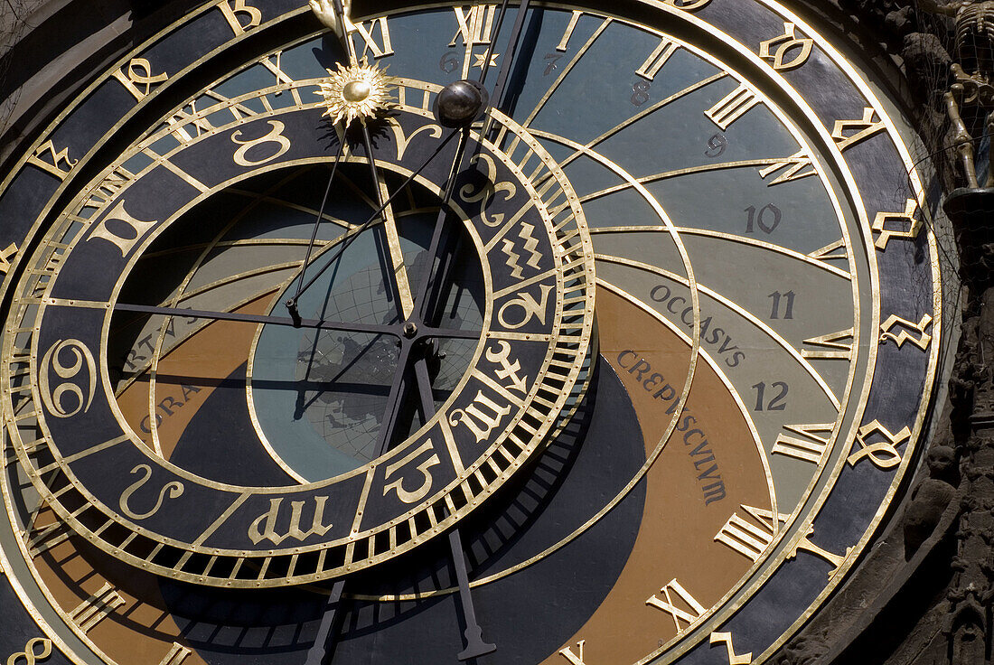 Astronomical clock, Old Town Hall. Prague, Czech Republic