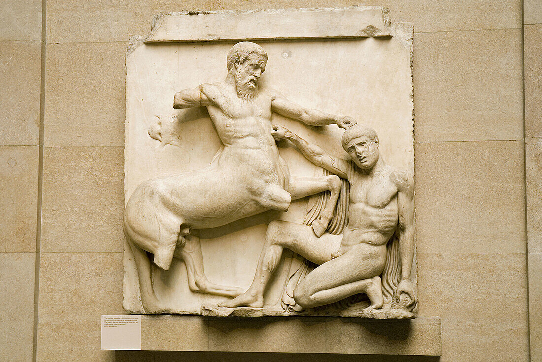 Parthenon friezes, British Museum, London. England. UK.