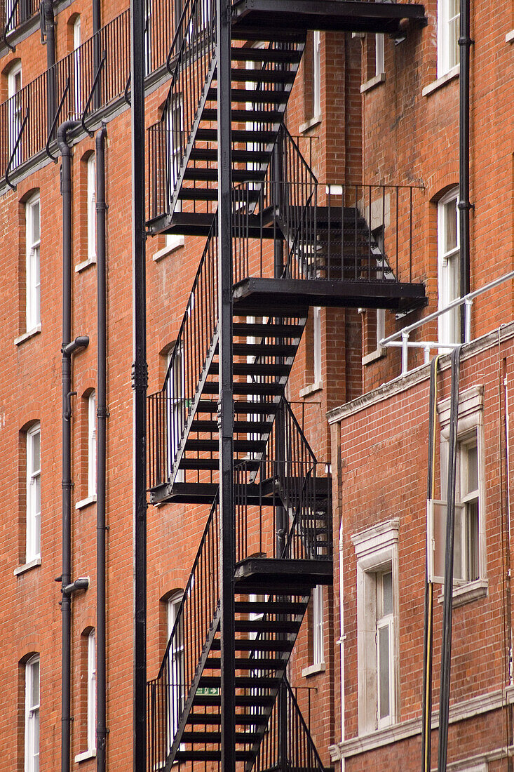 Fire escape, London. England, UK