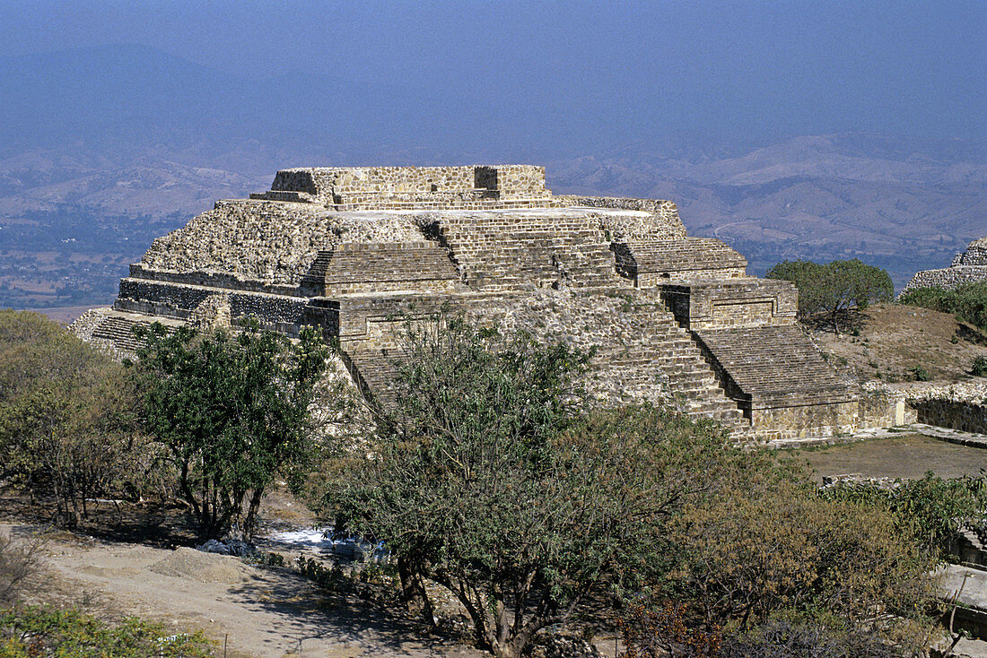 Monte Albán pre-Columbian archaeological site. Oaxaca, Mexico