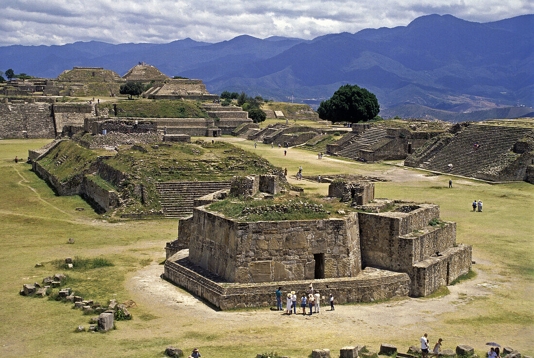 Monte Albán pre-Columbian archaeological site. Oaxaca, Mexico