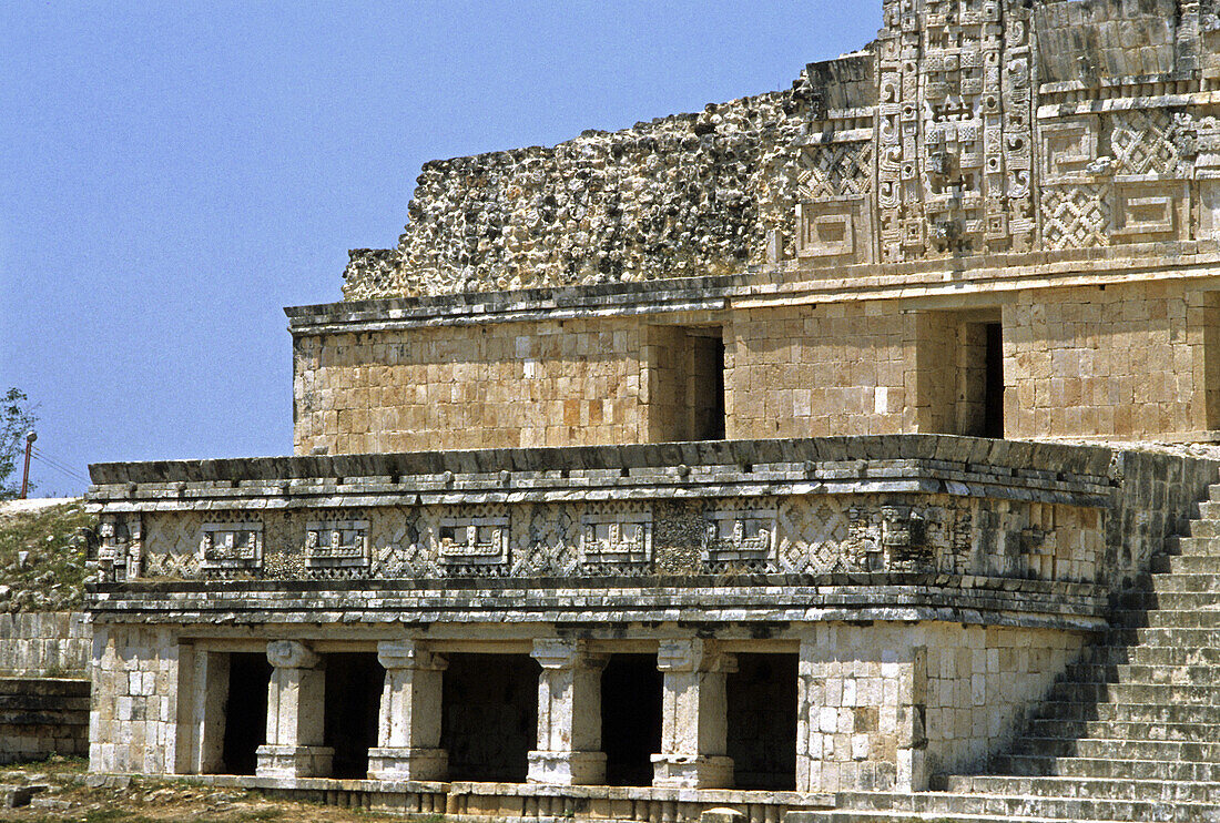 Uxmal pre-Columbian Maya archaeological site. Yucatan, Mexico