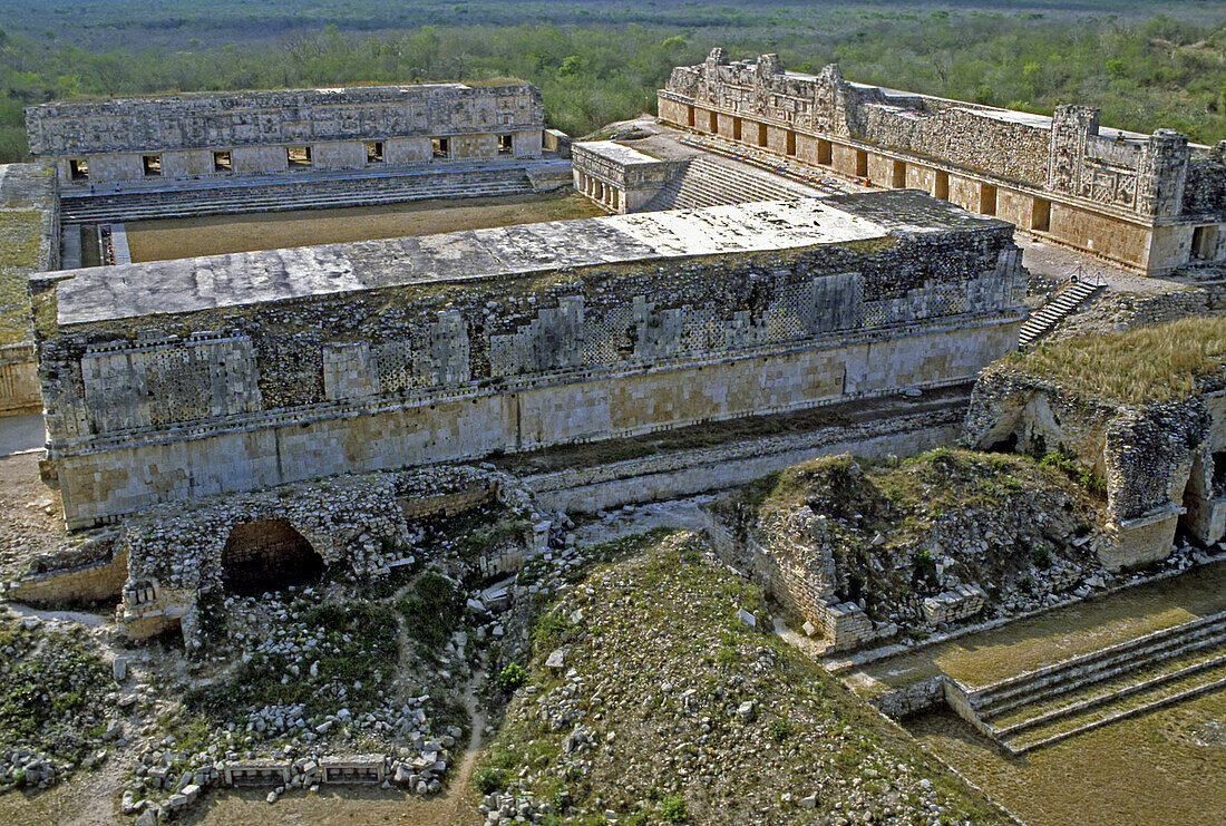 Uxmal pre-Columbian Maya archaeological site. Yucatan, Mexico