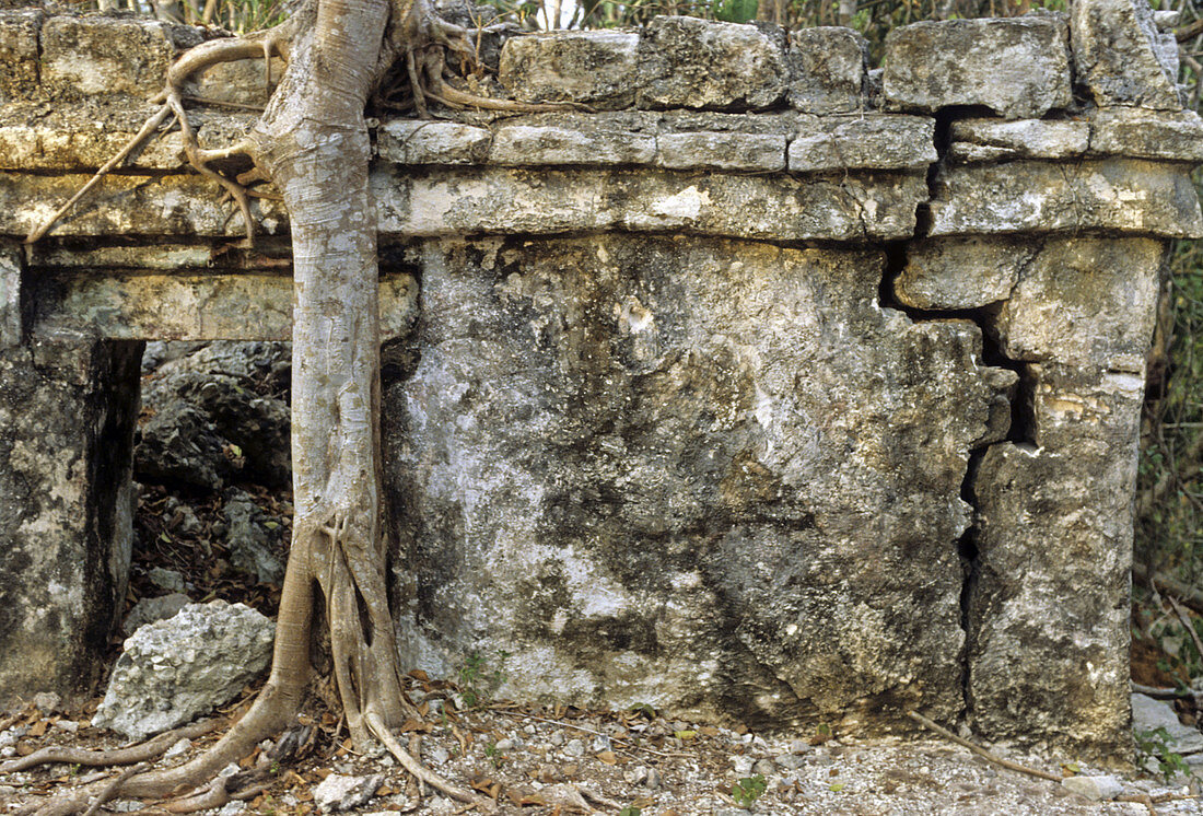 Xcaret Maya archaeological site. Mayan Riviera, Quintana Roo, Mexico