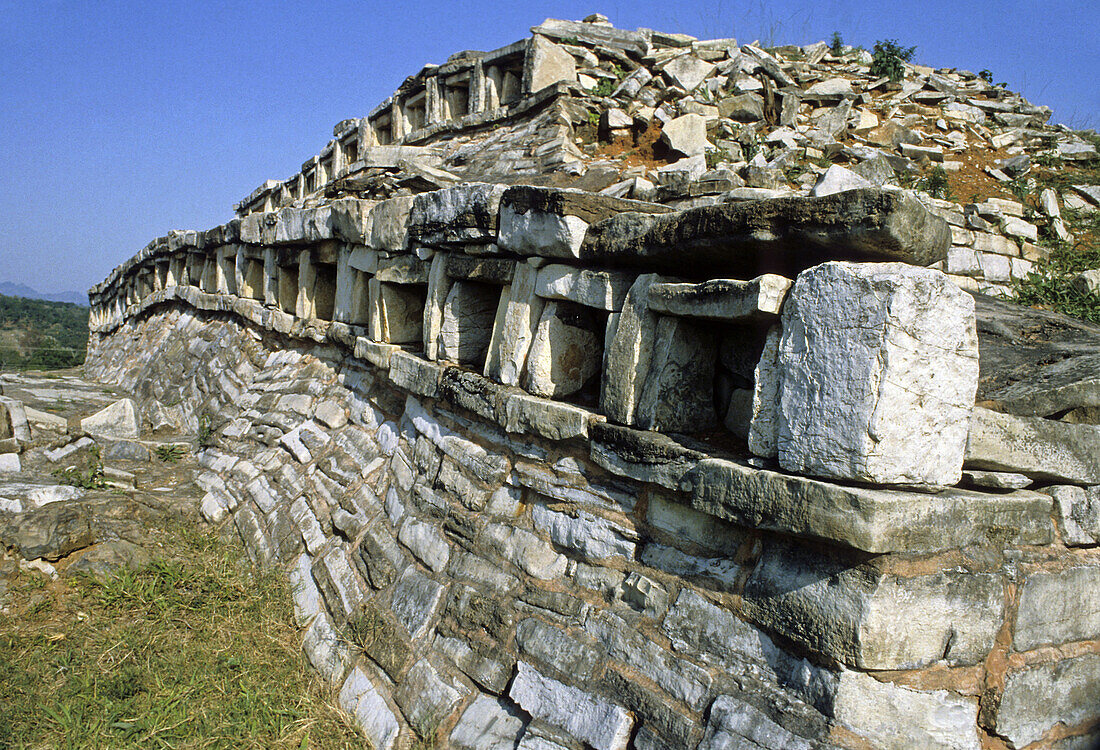 Yahualicha pre-Columbian archaeological site. Puebla, Mexico