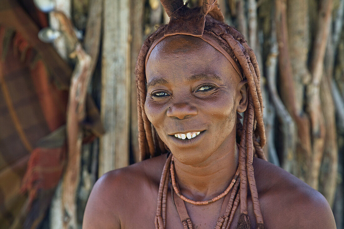 Portrait of a Himba woman, Namibia