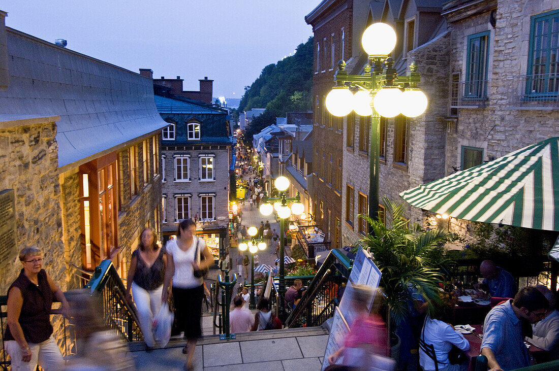 Rue du Petit Champlain,  Quebec City. Quebec,  Canada