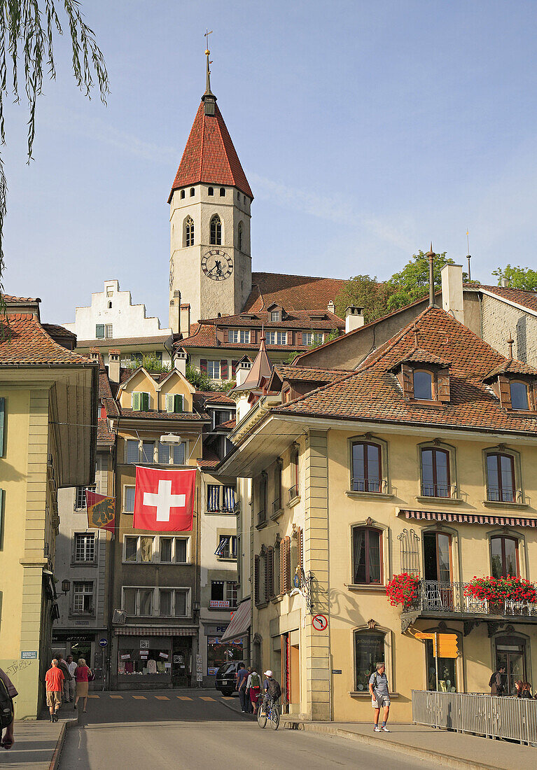 old town and church of Thun,  Berner Oberland,  Switzerland