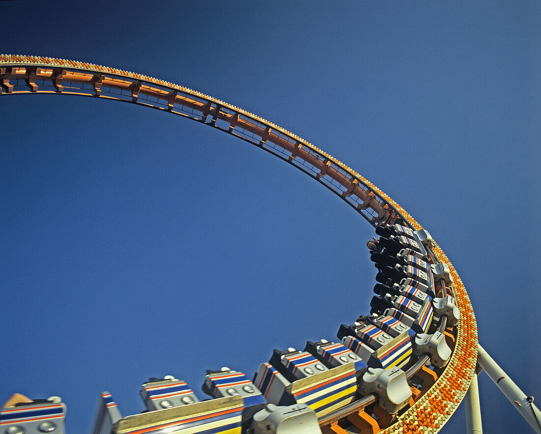 looping at a roller coaster