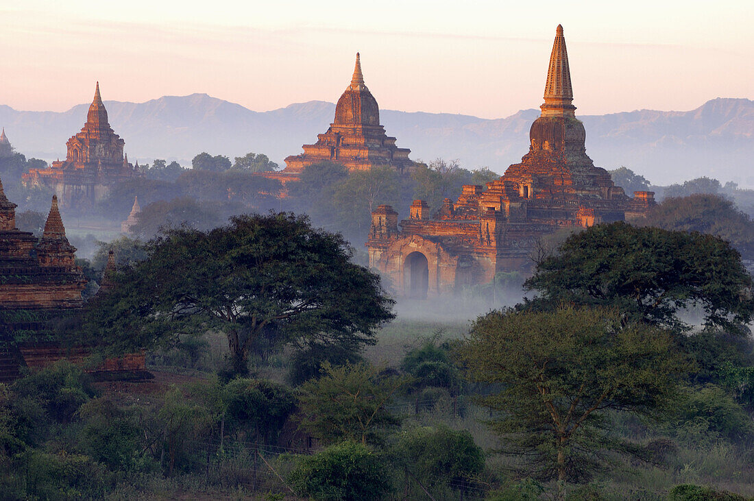 the ancient temple city of Pagan,  Bagan at Myanmar,  Burma,  Birma