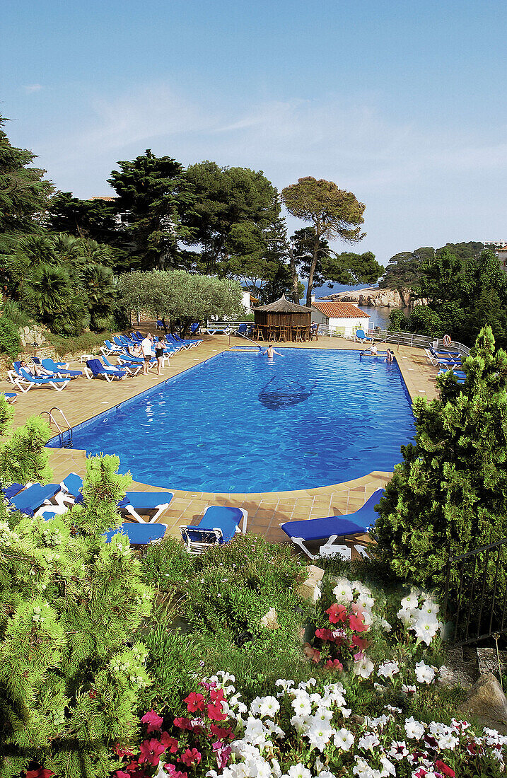 Swimming pool,  Aiguablava hotel. Costa Brava,  Girona province,  Catalonia,  Spain