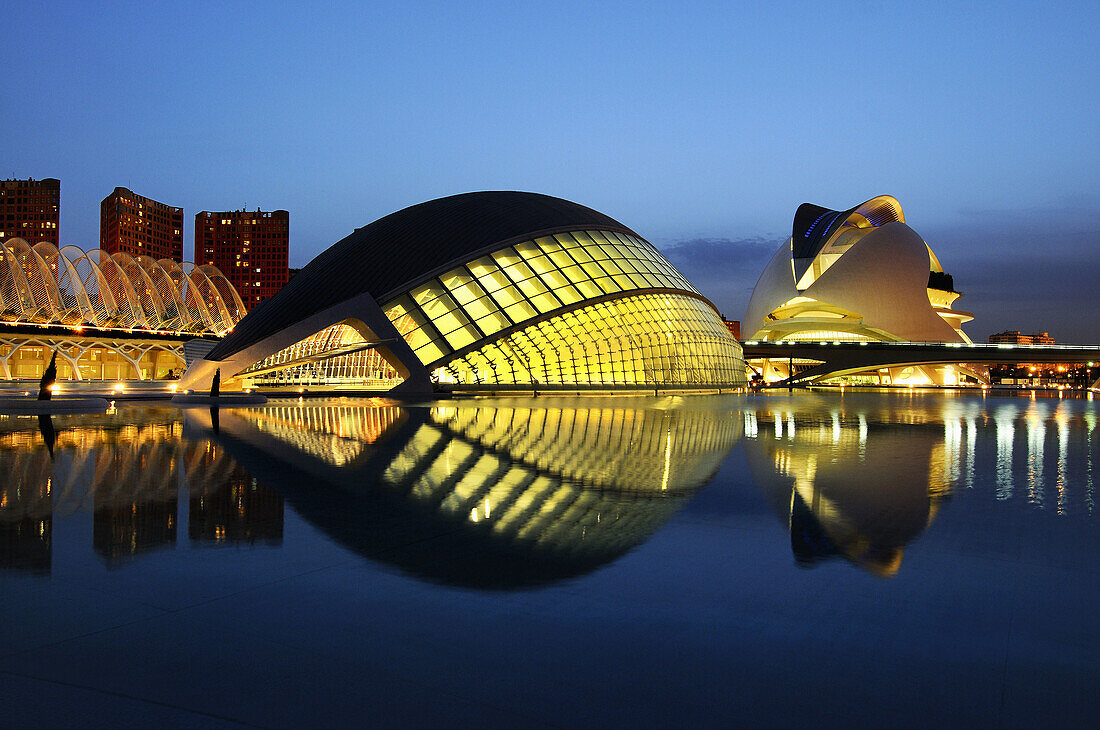City of Arts and Sciences by Santiago Calatrava, Valencia. Comunidad Valenciana, Spain