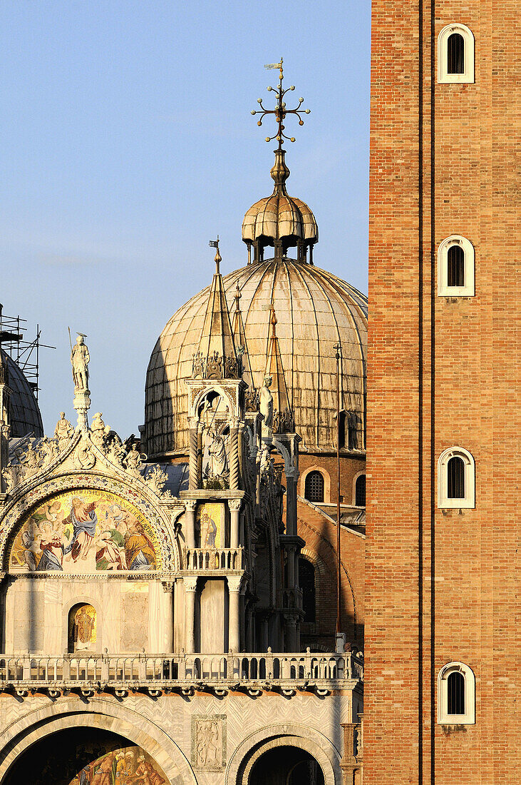 St Marks basilica and campanile tower, Venice. Veneto, Italy