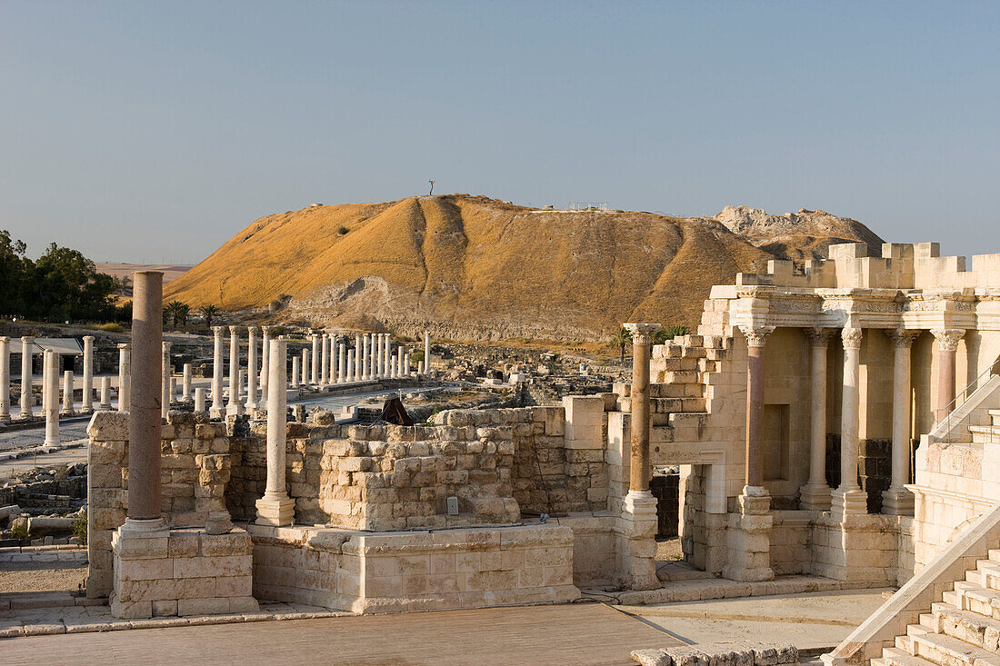 Roman theater ruins tel beit shean national park. Israel.