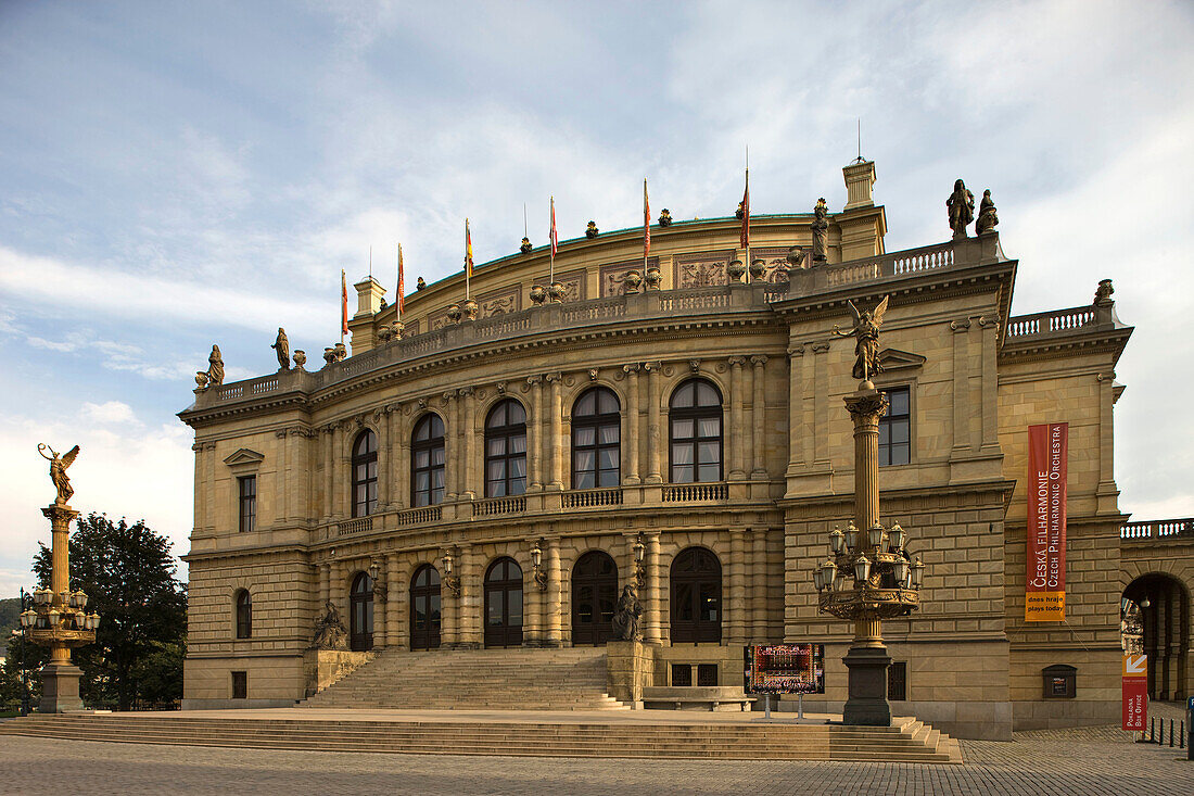 Rudolfinum concert hall jan palace square old town stare mesto. Prague. Czech Republic.