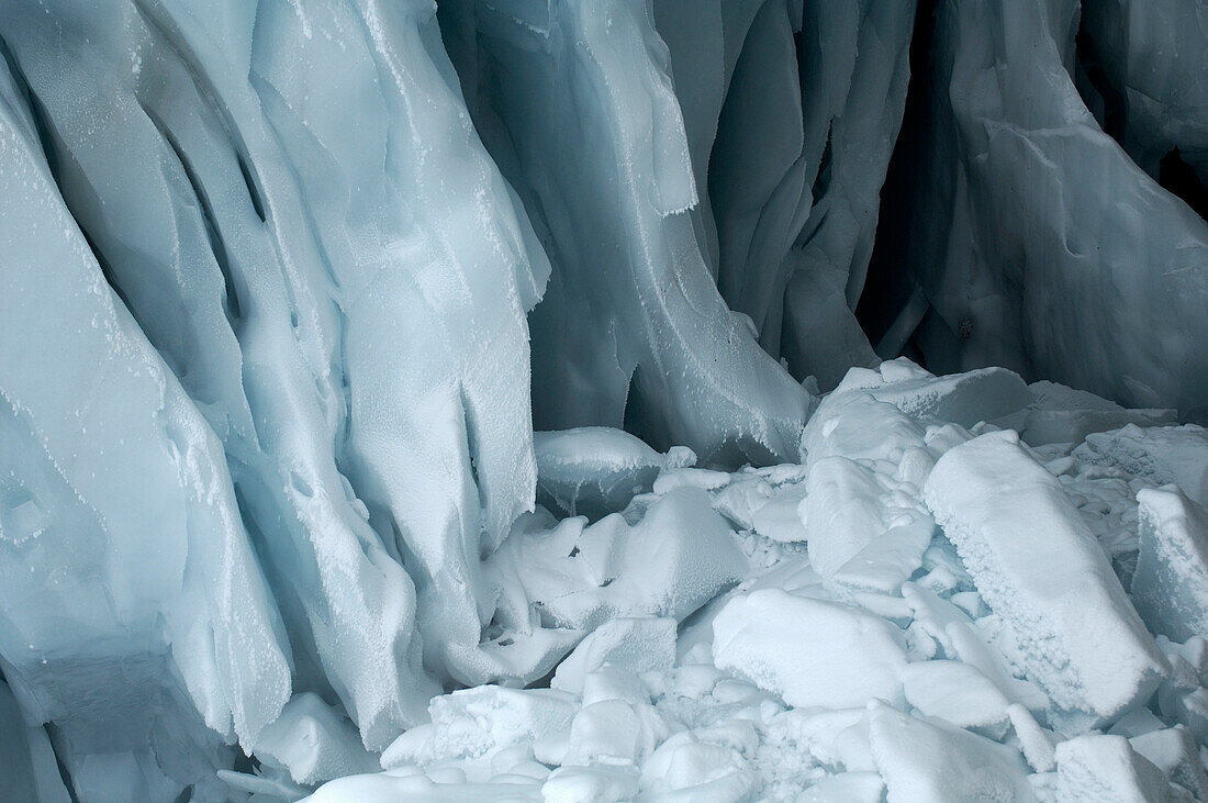 Ice at a glacier, Tyrol, Austria, Europe