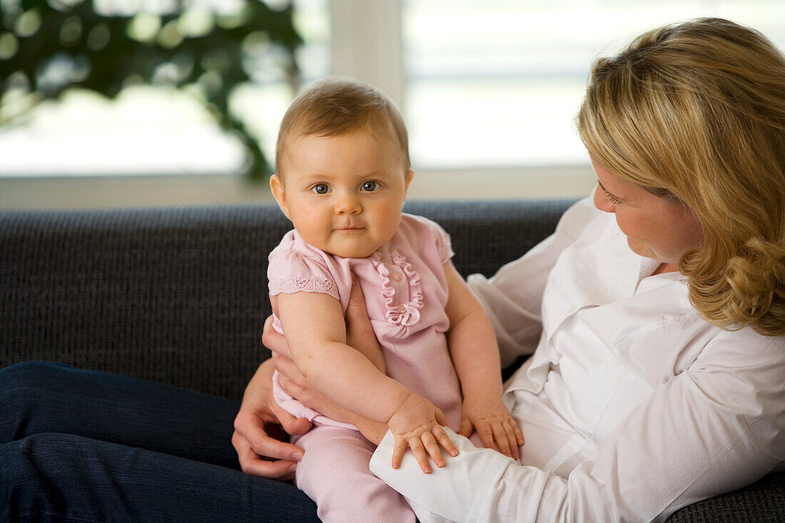 Woman with Baby, 8 months