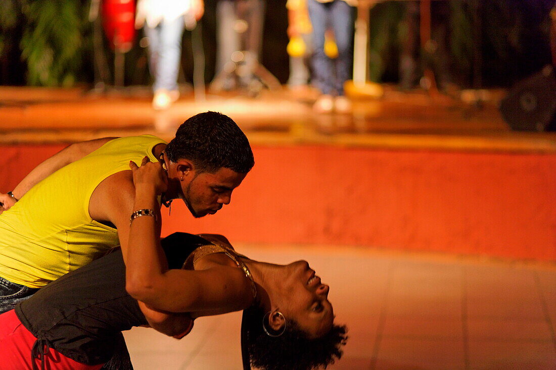 Dancing couple, Salsa School, Via Danza, Havana, Ciudad de La Habana, Cuba, West Indies