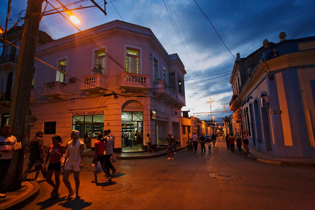 Street scene in the Casco Historico - Old Town, Santiago de Cuba, Santiago de Cuba, Cuba, West Indies