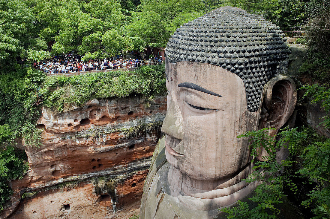 China- April 2008. Sichuan Province. Leshan City. The Grand Buddha (Da Fo) W.H.