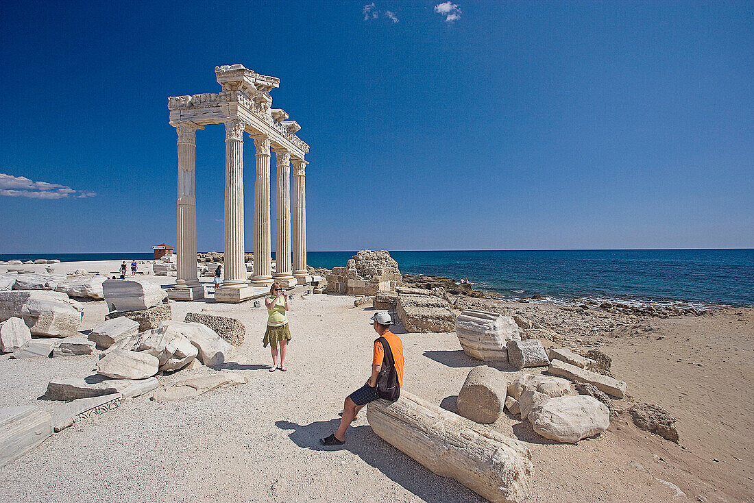 Temple of Apolo,  ruins of Side,  Mediterranean coast,  Turkey