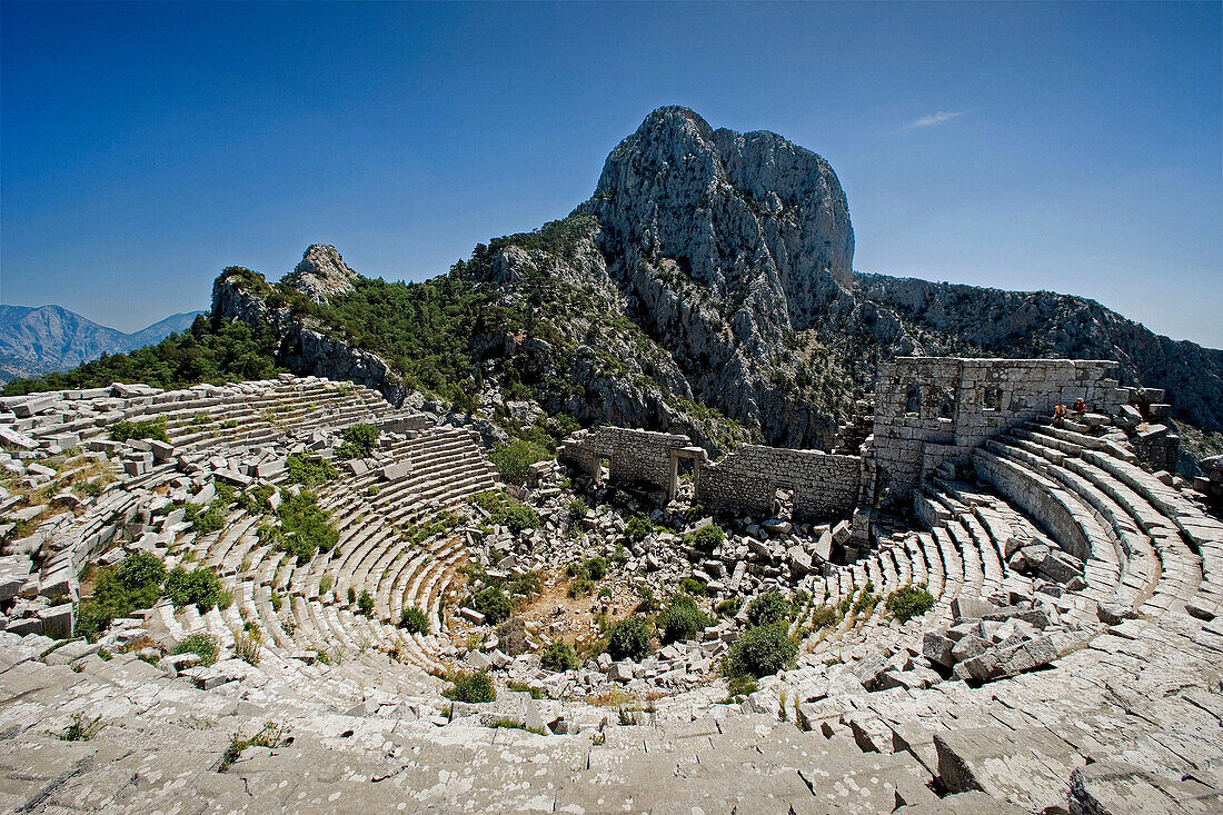 Theatre,  ruins of Termessos near Antalya,  Turkey