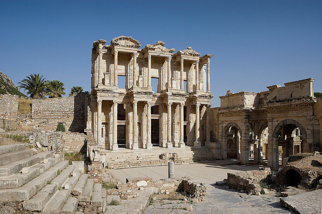 Library of Celsus,  ruins of Ephesus. Turkey