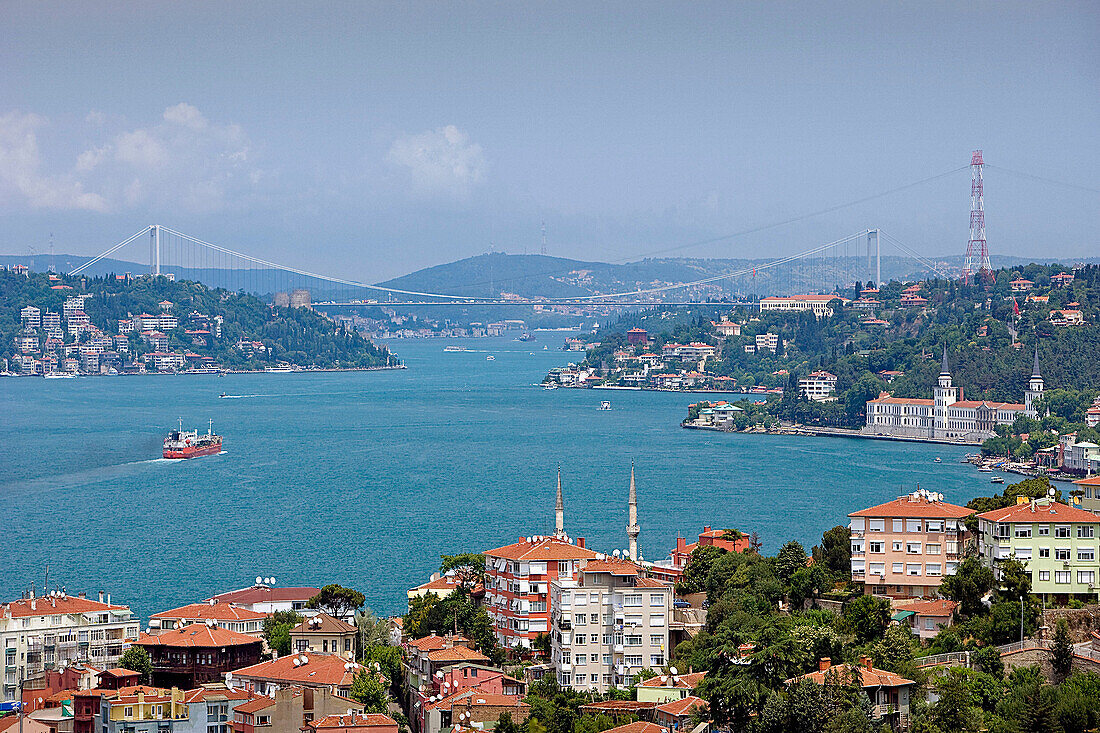 Fatih Sultan Mehmet Bridge,  Bosphorus Strait,  Istanbul,  Turkey