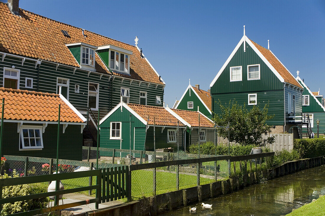 Wooden houses in Marken, Holland, Netherlands, Europe