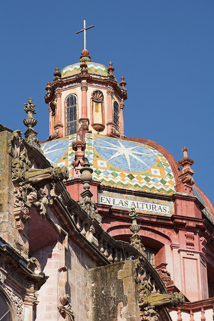 Dome, Iglesia de Santa Prisca, Santa Prisca Church, Plaza Borda, Zocalo, Taxco, Guerrero State, Mexico