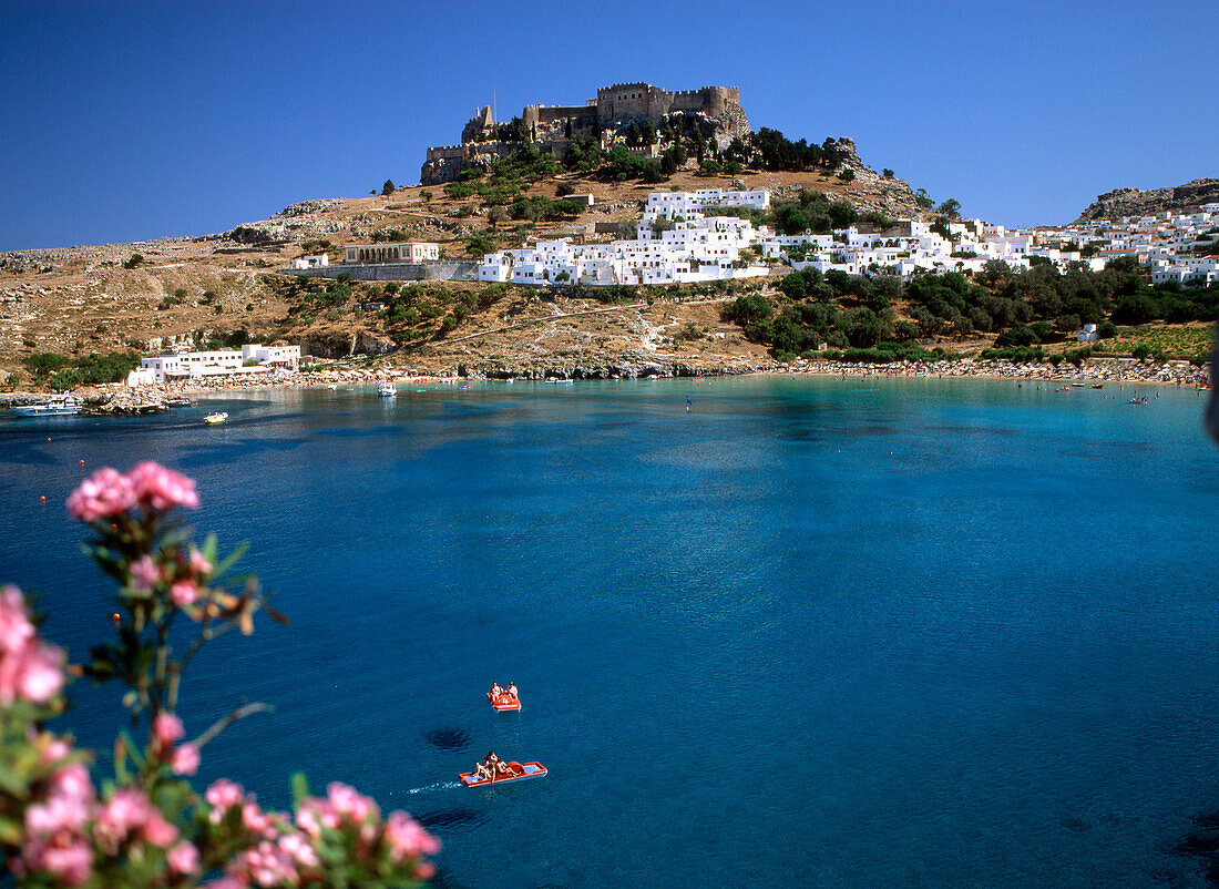 View of Bay, Lindos, Rhodes Island, Greek Islands
