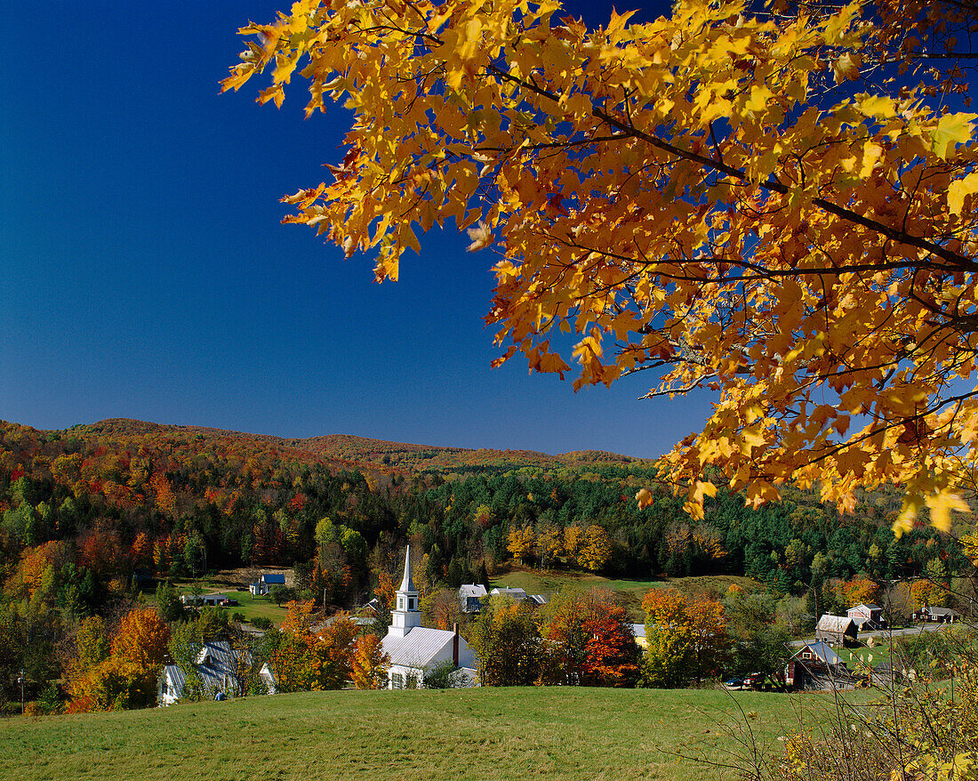Rural Scene with Hamlet, Waites River, Vermont, Usa