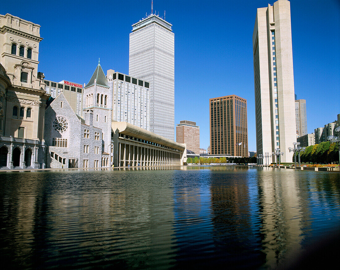 Reflections of Modern Buildings, Boston, Massachusetts, Usa