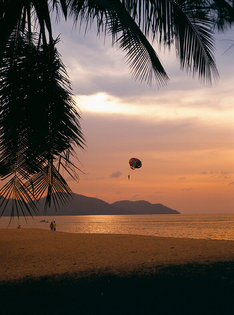 Batu Feringhi, Sunset over Beach, Penangi, Malaysia