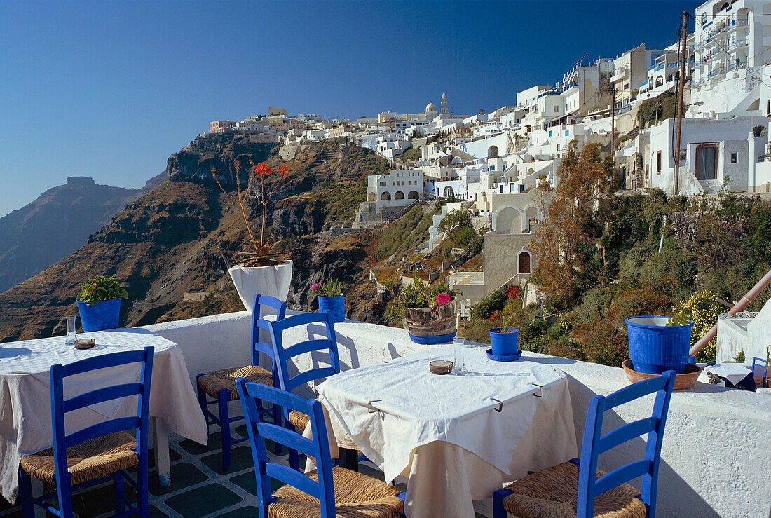 View of Town, Fira, Santorini Island, Greek Islands