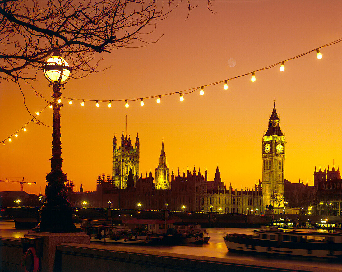 Palace of Westminster (sunset), London, UK, England