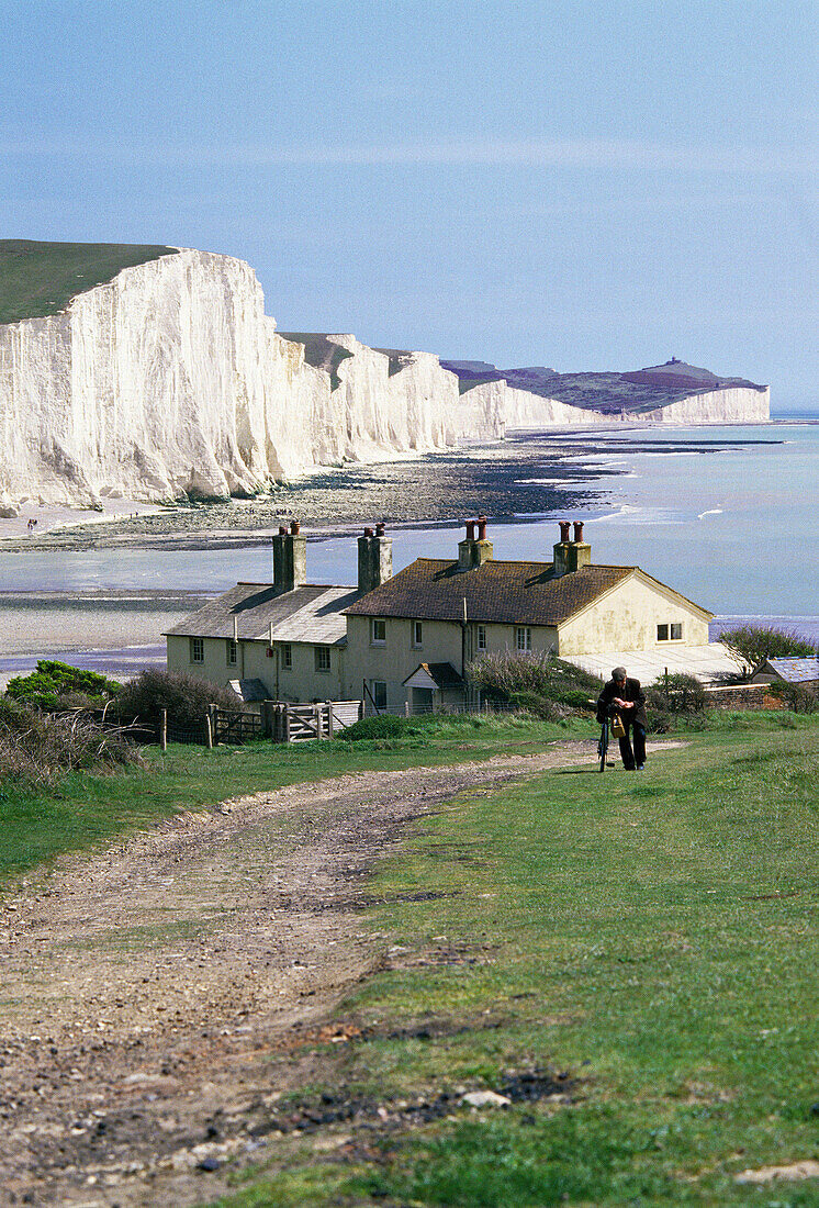 General View, Seven Sisters Cliffs, East Sussex, UK, England