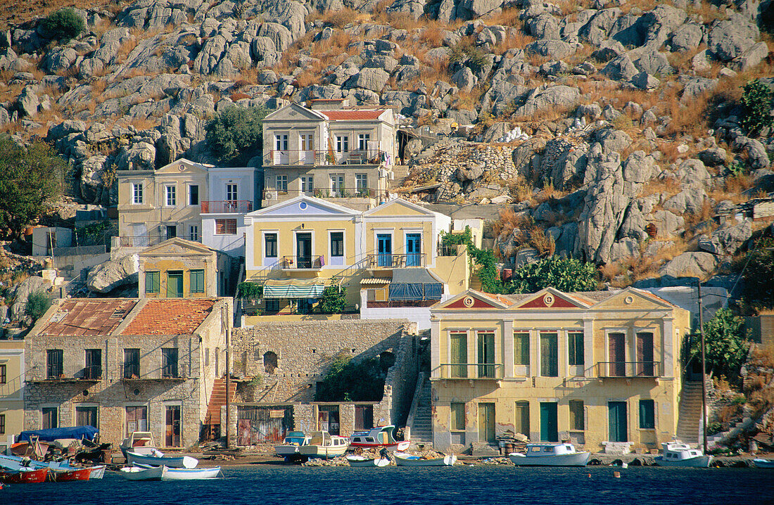 Typical Houses, Nos, Symi Island, Greek Islands