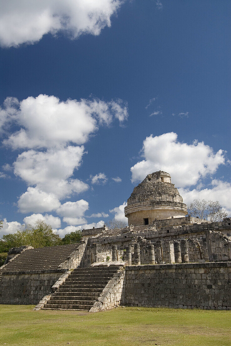 Mexico, Yucatan, Chichen Itza, El Caracol (the snail), also referred to as the observatory