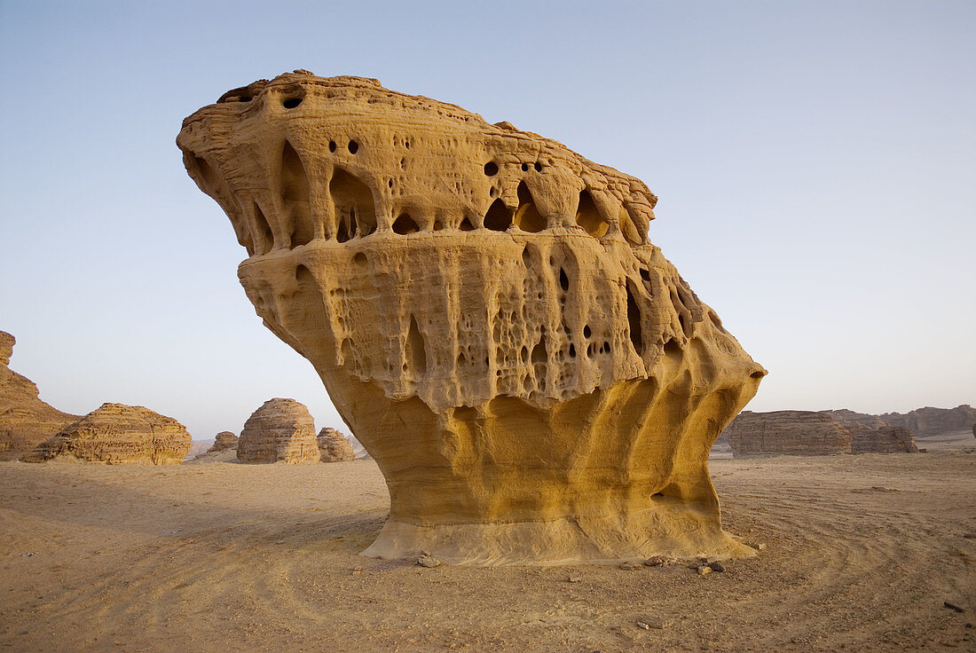 Saudi Arabia, Al Ula, desert near the oasis, rock formation