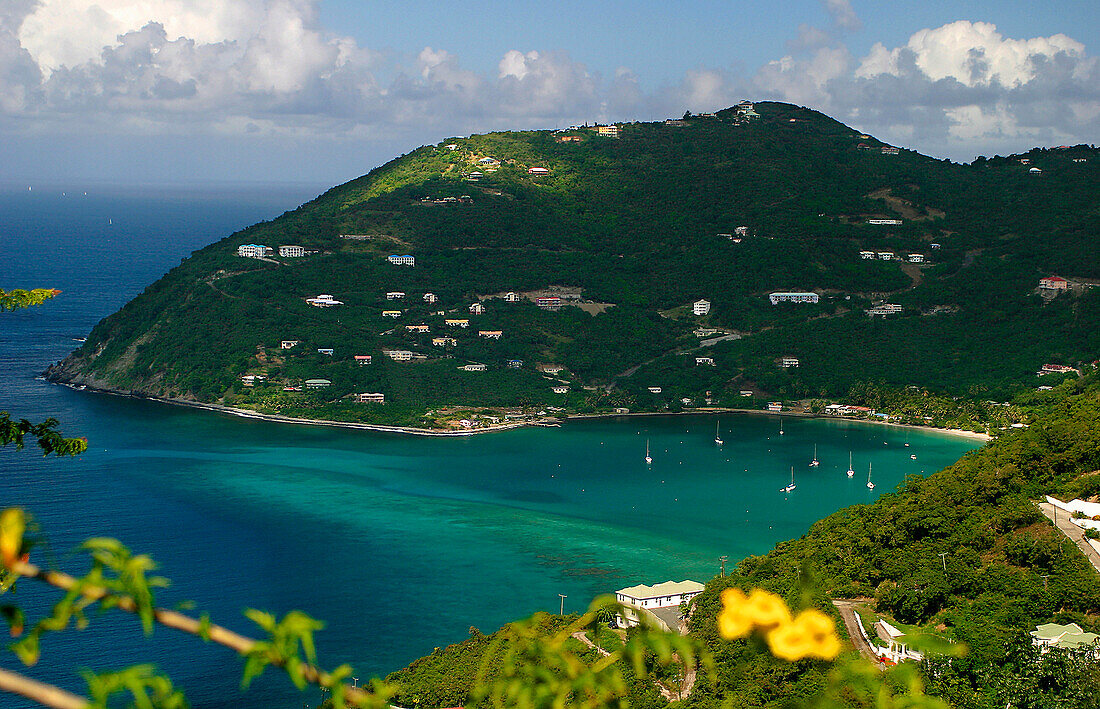 OVERVIEW OF BAY, CANE GARDEN BAY, Tortola, CARIBBEAN