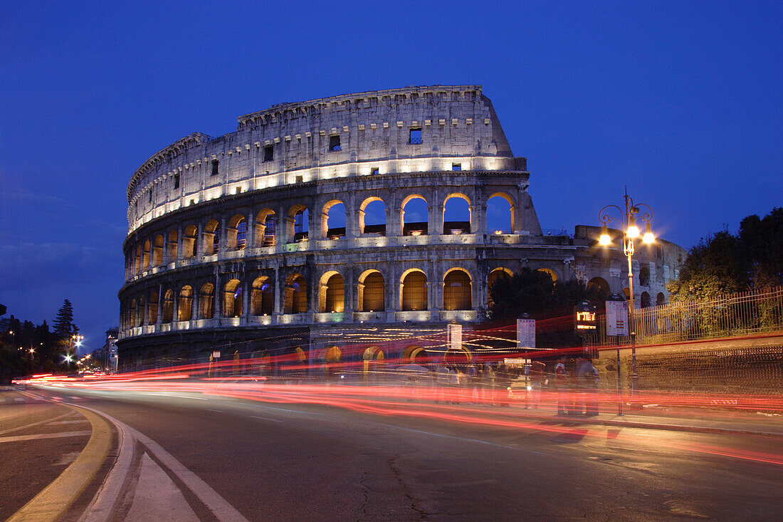 Colosseum at night, Rome, Lazio, Italy